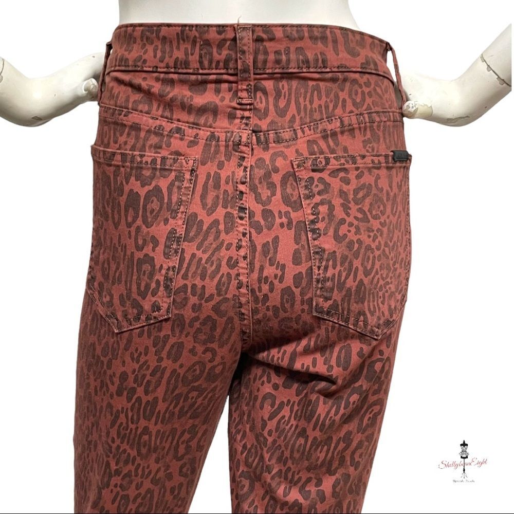 JOE'S JEANS The Charlie High Rise Skinny Ankle Twisted Leopard Sequoia Animal 30 - Picture 13 of 16